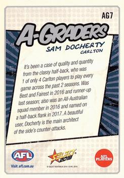 2018 Select Footy Stars - A-Graders #AG7 Sam Docherty Back